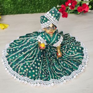 Bandhani Print Green Gopal Dress