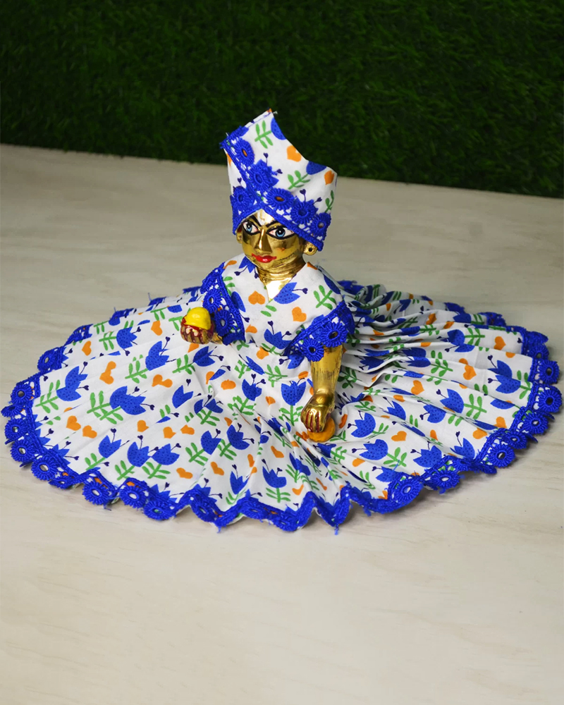 Blue Floral Dress Front View