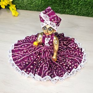 Cotton Purple Bandhani Dress Gopal