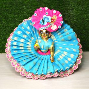 Cyan Color Heavy Dress For Bal Gopal