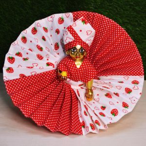 Laddu Gopal Red Strawberry Dress