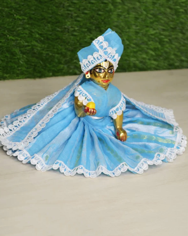 Laddu Gopal Sky Blue Dress