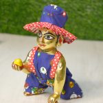 Laddu Gopalji Blue Dungaree Set For Side View