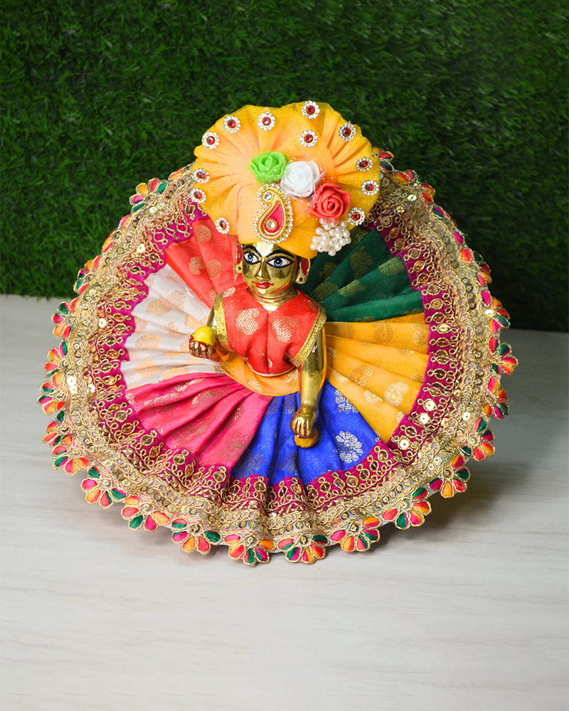 Multicolour Heavy Laddu Gopal Dress