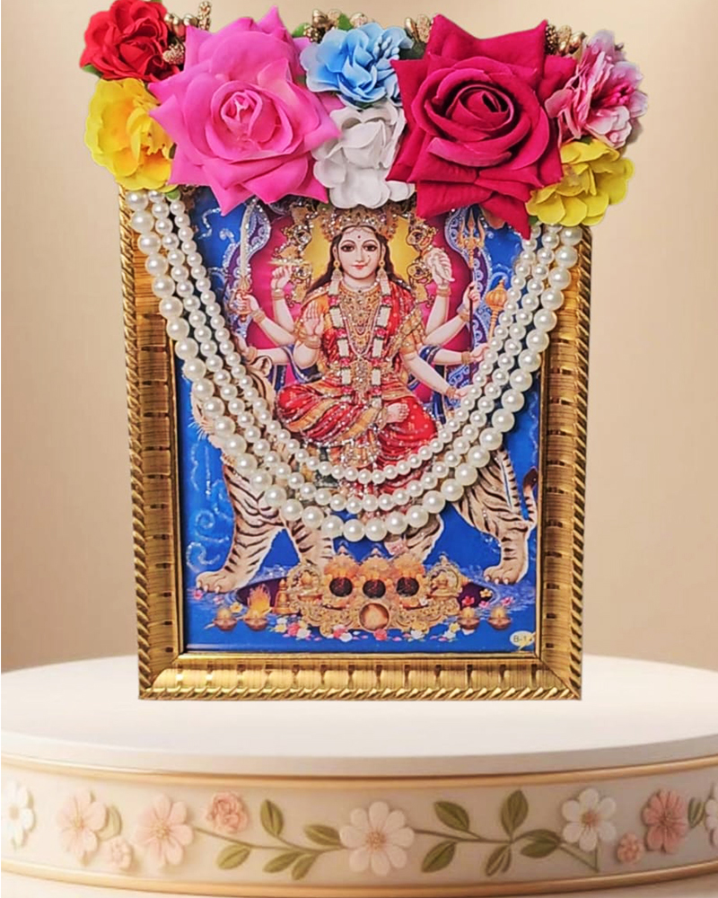 Multicolour Rose Flower  Layer Pearl Mala Laddu Gopal