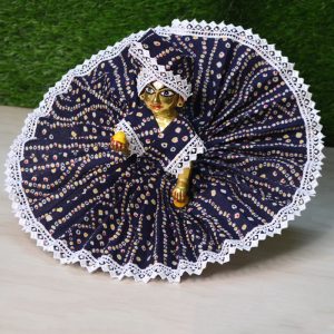 Navy Blue Badhni Cotton Dress