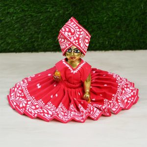 Pink Hand Painted Cotton Dress Laddu Gopal
