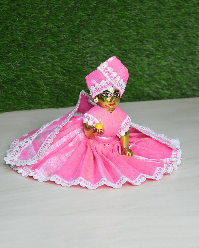 Pink Jamdani Cotton Dress