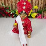 Red Dress With White Patka Kanha Ji