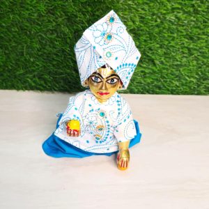 Sky Blue Bandhani Pant Shirt Laddu Gopal