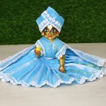 Sky Blue Jamdani Cotton Dress