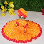 Strawberry Print Orange Dress Kanha Ji