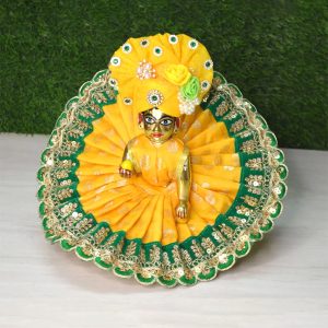 Traditional Heavy Green Dress For Laddu Gopal