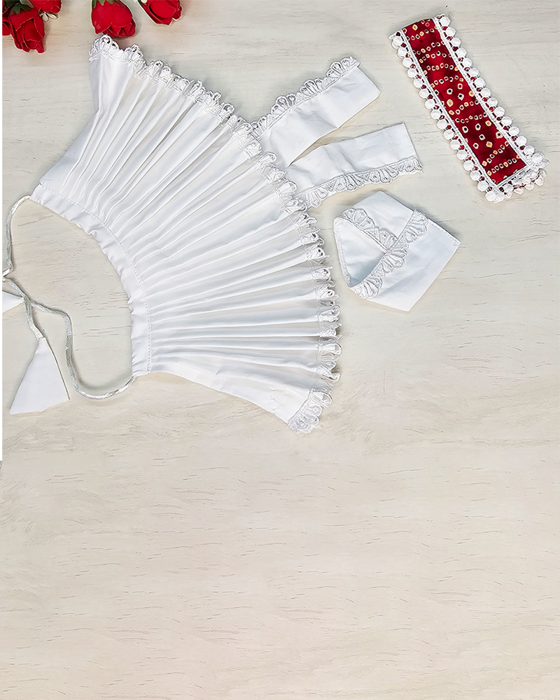 Traditional White Dress Red Patka Gopal