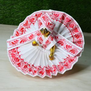 White Hand Painted Dress With Patka