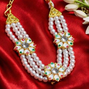 White Moti Mala Laddu Gopal Side Angle