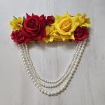 Ed Yellow Rose Pearl Mala Goddess Frame