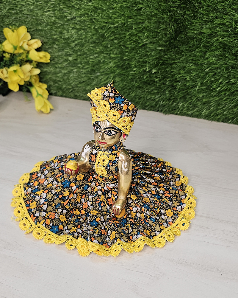 Laddu Gopal Black Cotton Poshak