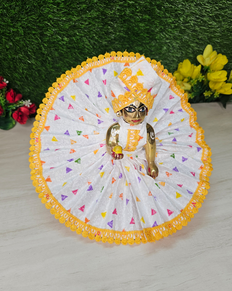 Laddu Gopal Triangle Print Poshak