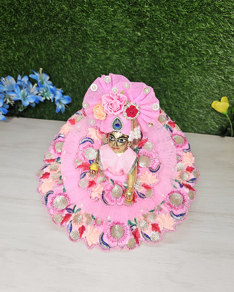 Pink Festival Dress With Pagdi