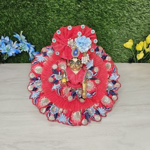 Red Festival Dress With Pagdi