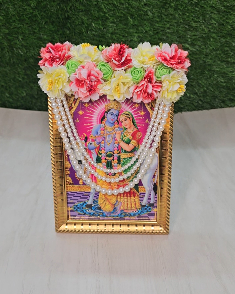 Decorative Flower Mala For Goddess Frame