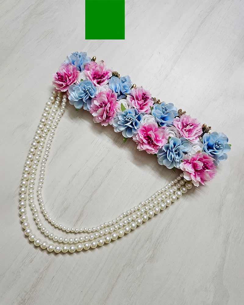Goddess Photo Frame Flower Pearl Garland