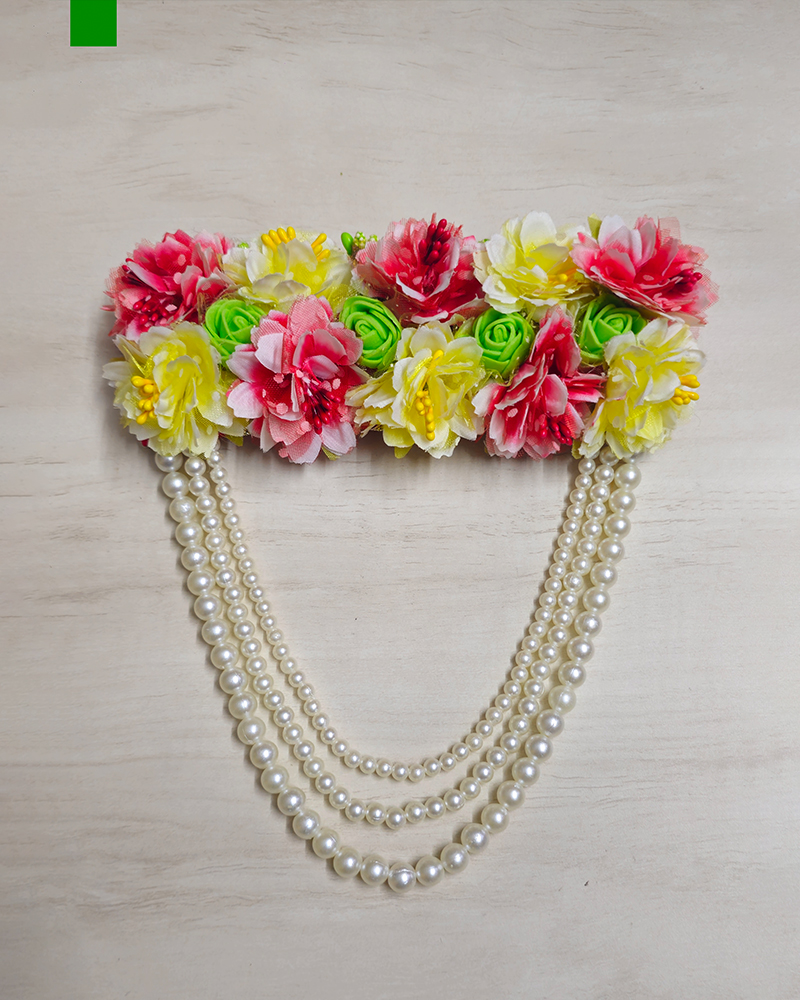 Mata Rani Photo Frame Flower Mala