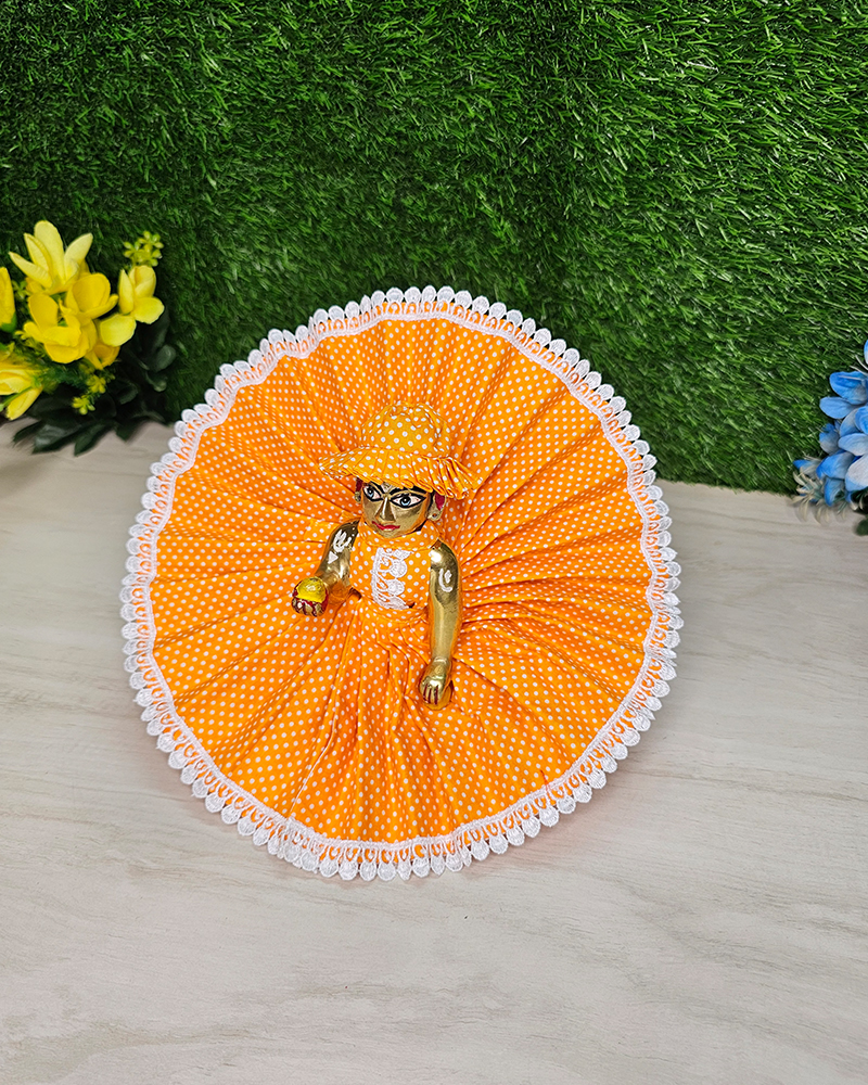 Orange Polka Dot Designer Dress