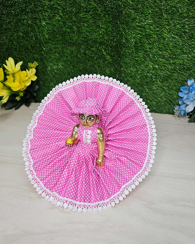 Pink Printed Cotton Poshak