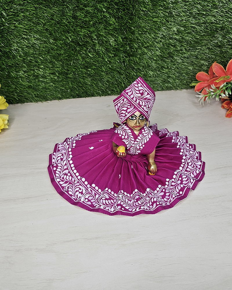 Purple Cotton Dress Thakur Ji
