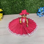 Red Printed Cotton Poshak Kanha Ji