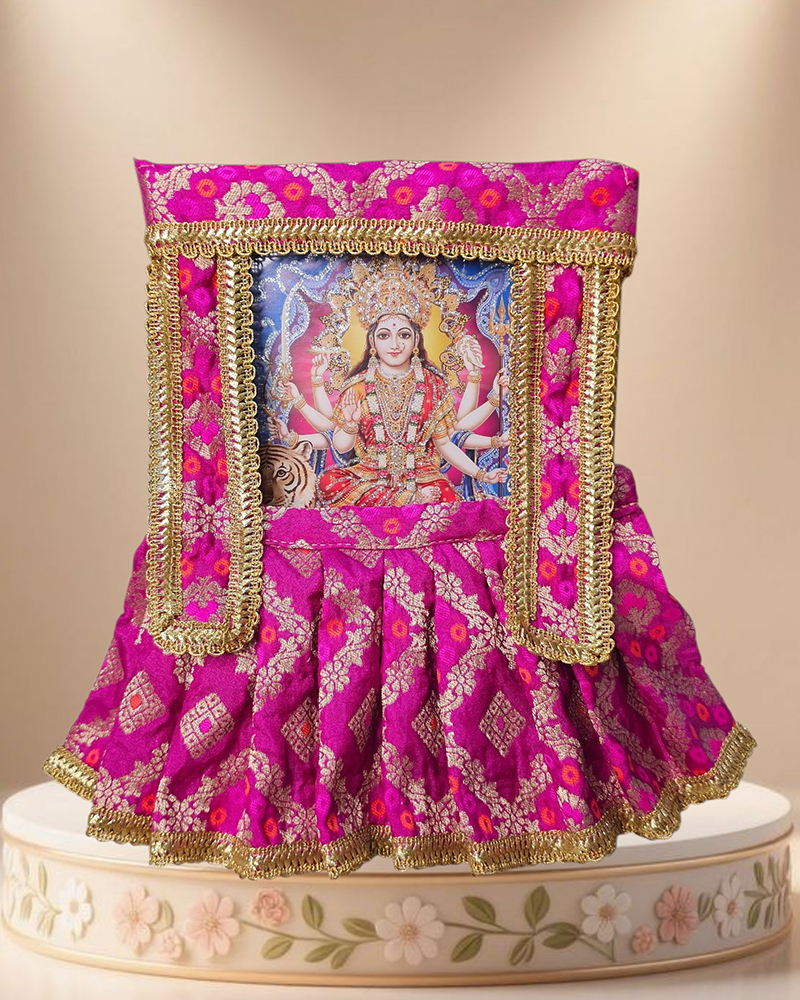 Decorative Pink Poshak For Goddess Frame