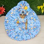Festival Sky Blue Dress For Kanha Ji
