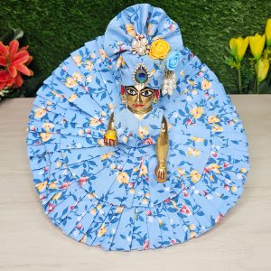Festival Sky Blue Dress For Kanha Ji