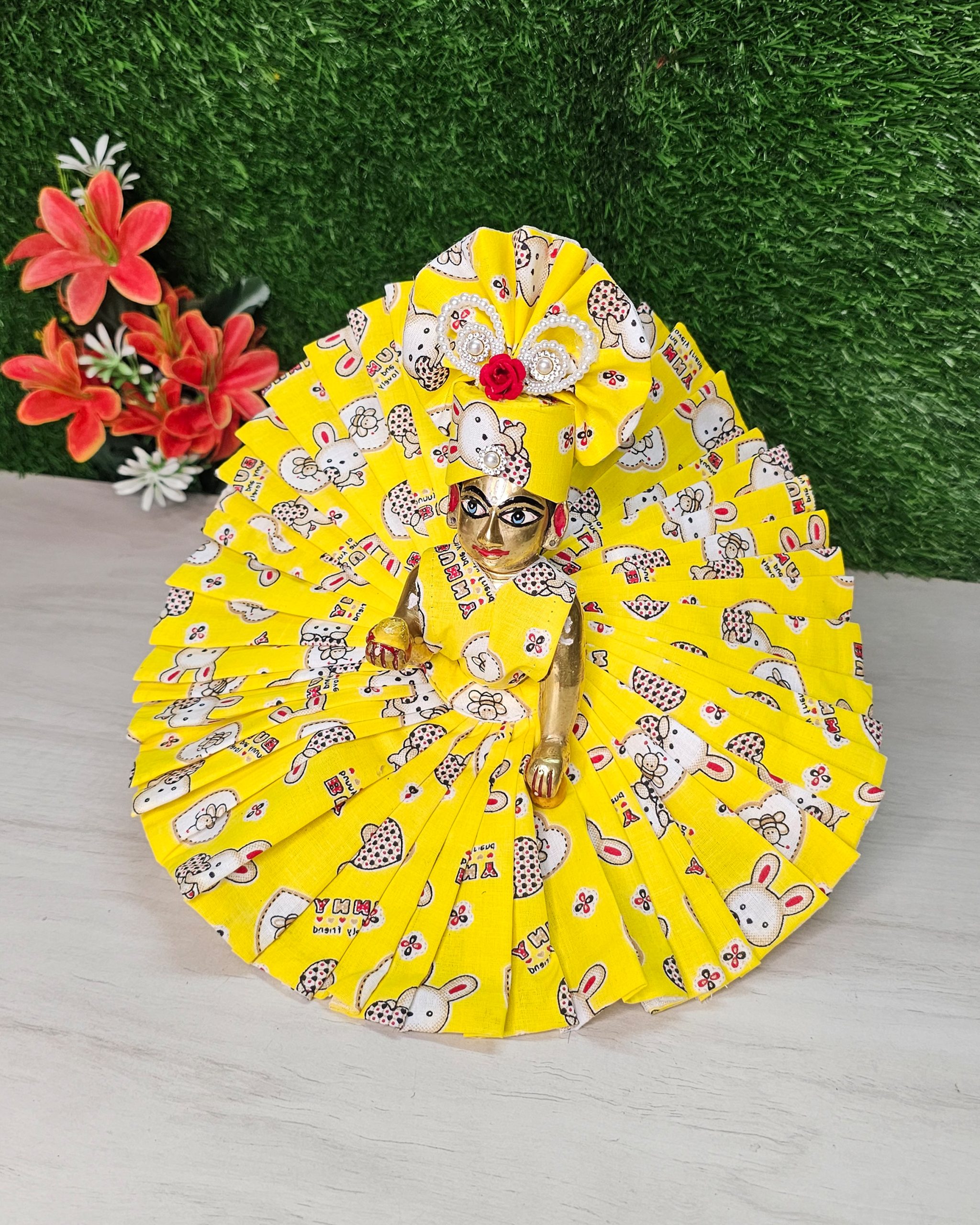 Traditional Yellow Cotton Poshak