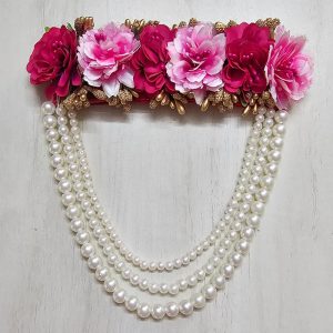 Decorative Pink Flower Pearl Garland