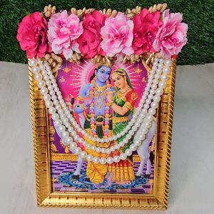 Premium Goddess Photo Frame Pearl Mala