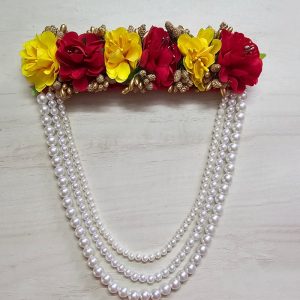 Red Yellow Flower Pearl Mala