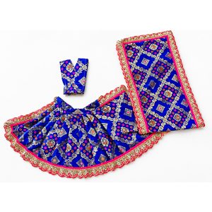 Blue Lehenga Saree Maa Durga