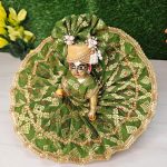 Moss Green Heavy Laddu Gopal Dress