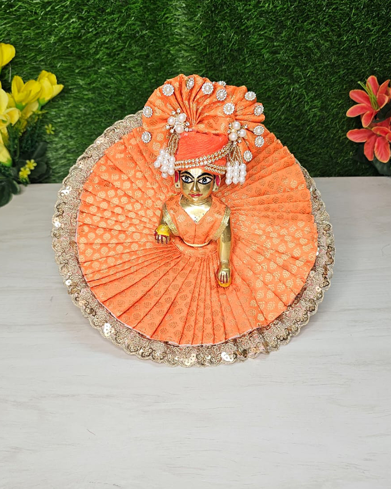 Orange Heavy Dress For Laddu Gopal