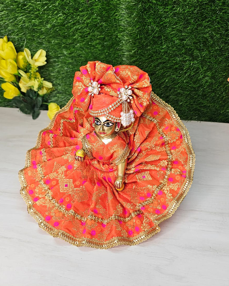 Orange Heavy Laddu Gopal Dress