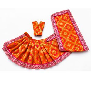 Orange Lehenga Saree Maa Lakshmi
