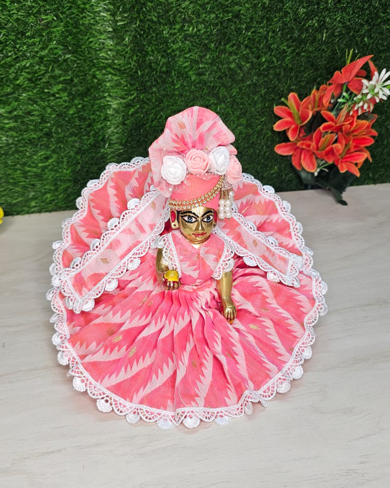 Pink Jamdani Kanha Dress