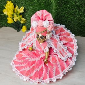 Pink Laddu Gopal Cotton Dress