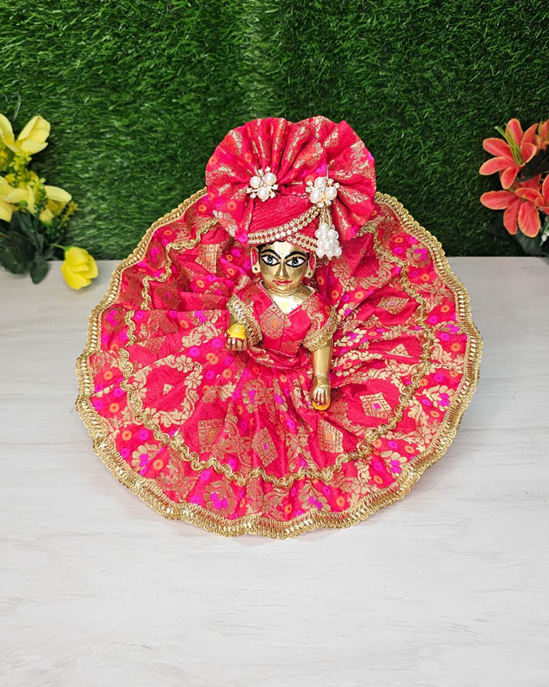 Red Designer Kanha Dress