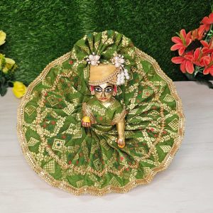 Royal Moss Green Heavy Dress Laddu Gopal