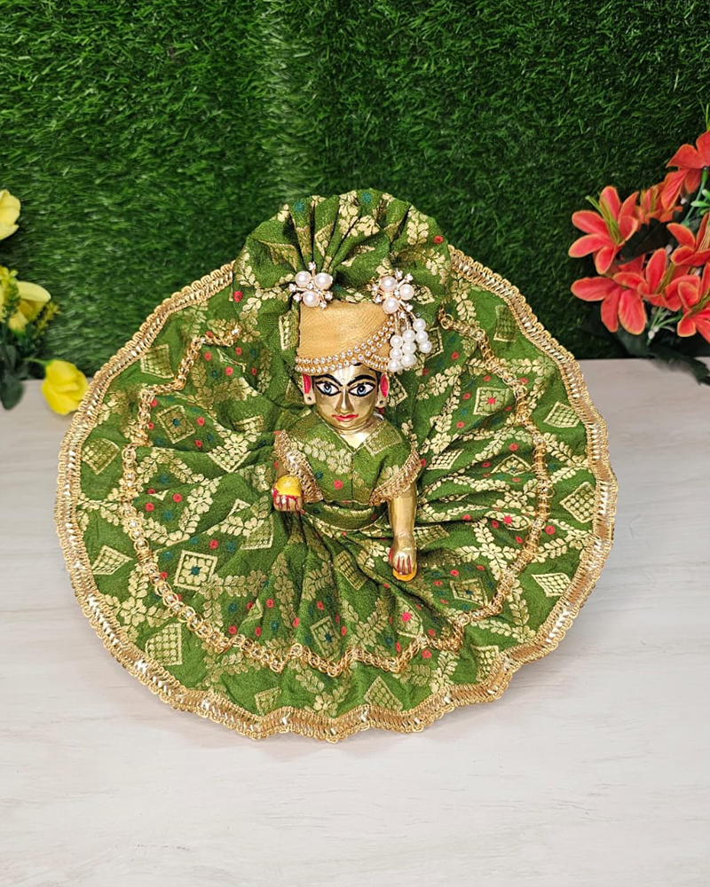 Royal Moss Green Heavy Dress Laddu Gopal