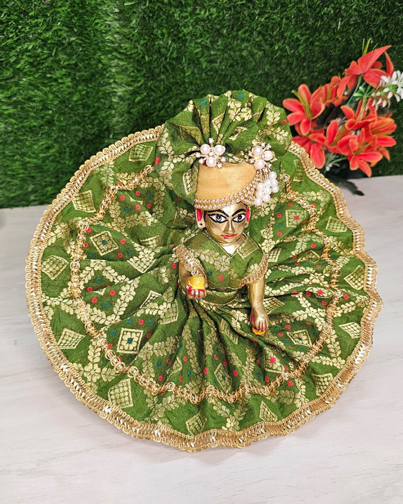 Royal Moss Green Kanha Ji Dress